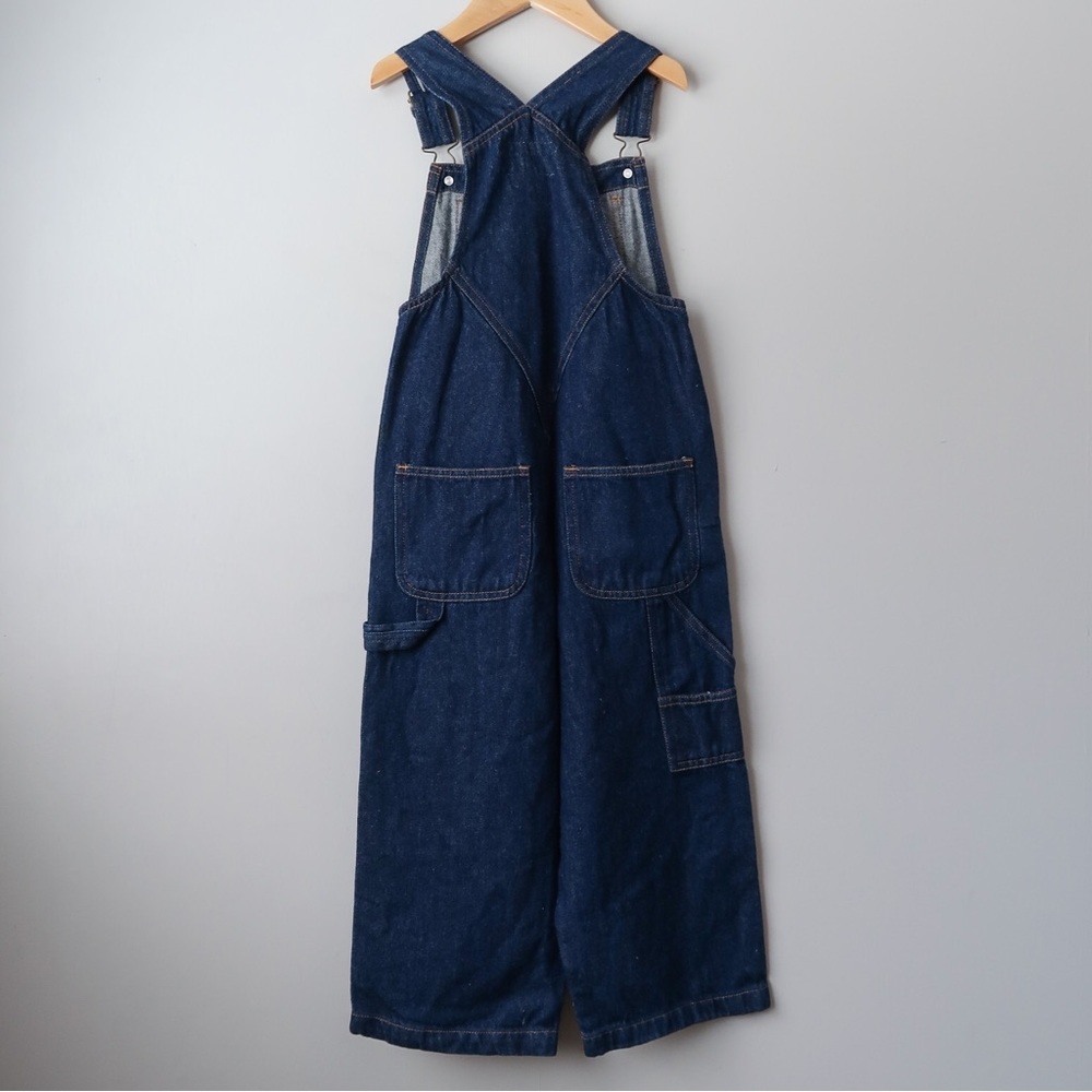 Vintage 90s Y2K Tommy Hilfiger Wide Leg Dark Wash Overalls Girls XL - Picture 7 of 9